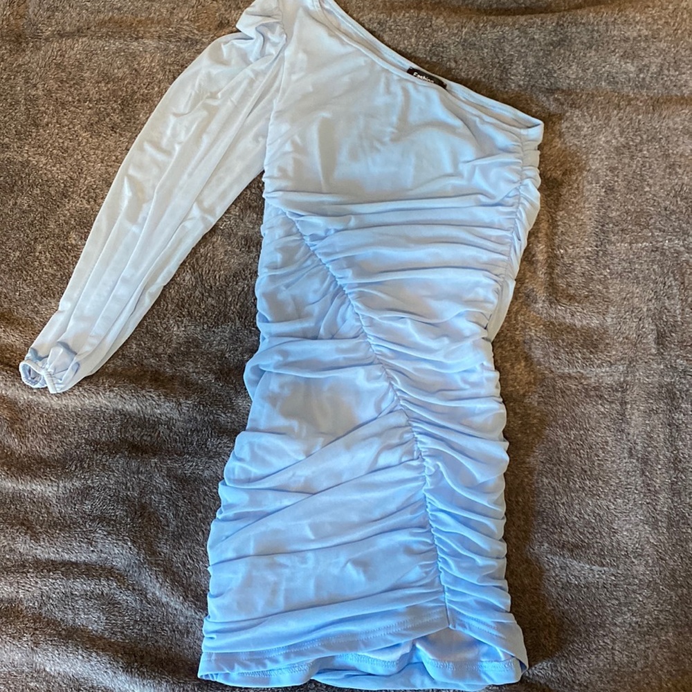 puffy single sleeve dress